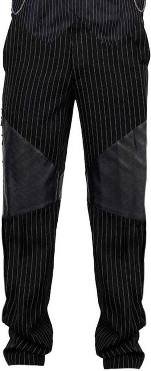 Attitude Holland Broek rechte pijpen -XS- Gothic Pinstripe Zwart