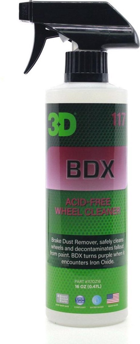 3D  PRODUCTS BDX Velgenreiniger - 16 oz / 473 ml fles Spray Fles