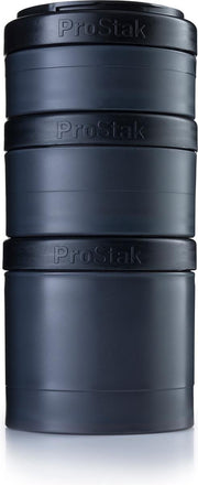 BlenderBottle™ EXPANSION PAK Fashion Zwart - 3 Opbergbakjes voor Pro Stak - Full Colour - 100ml/150ml/250ml