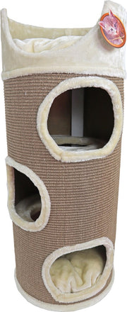 de Boon - Katten Klimton Sisal 3-Gaats met Zitplaats - 100cm - Taupe/Beige