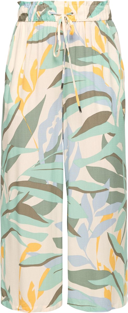 s.Oliver Dames Broek 7/8 - Culotte - Groen - Dames broeken - Maat L (40)