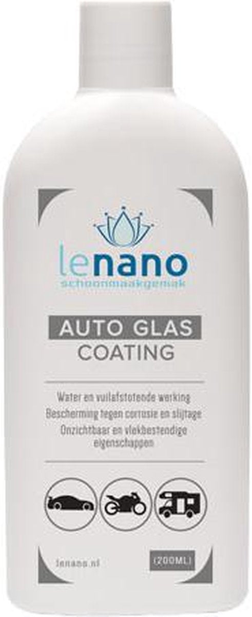Lenano Auto (ceramic) coating (200ml) – Nano coating auto – Auto lak bescherming -  Auto schoonmaak - Water- en vuilafstotend – Transparant – Velgen reiniging
