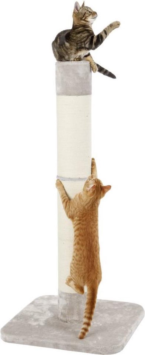 Krabpaal OPAL JUTE "Grijs" (119*56*56cm) - krabpaal voor grote katten - krabpaal voor katten