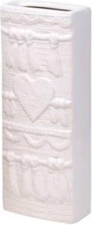 Radiator bak luchtbevochtiger / waterverdamper rechthoekig hart design wit 19 cm - Waterverdampers verwarming