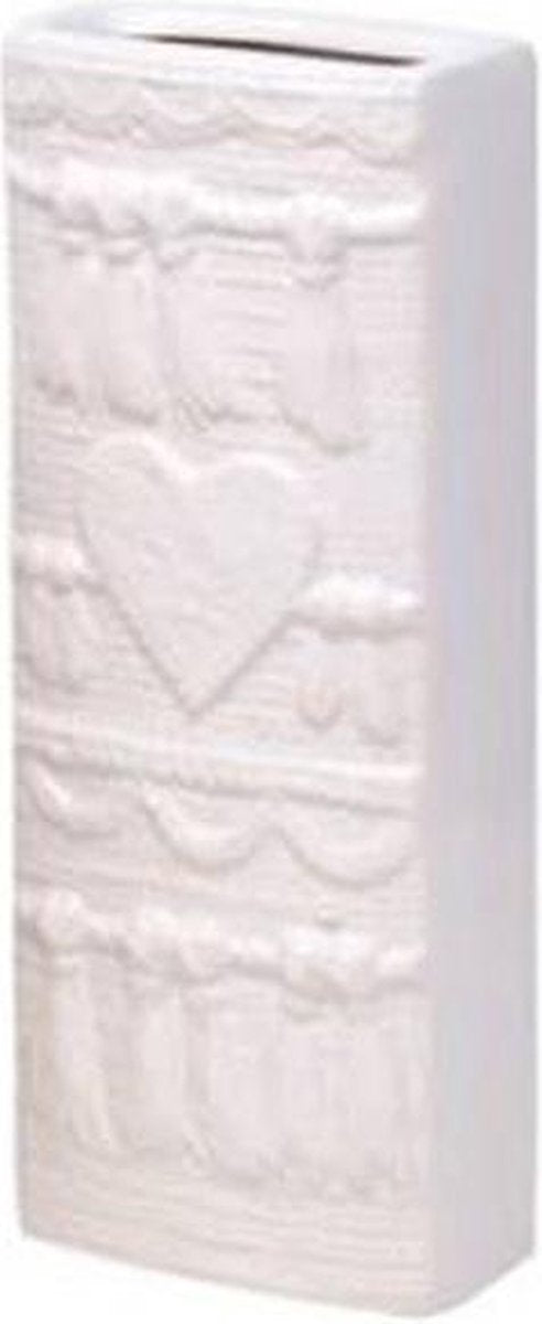 Radiator bak luchtbevochtiger / waterverdamper rechthoekig hart design wit 19 cm - Waterverdampers verwarming
