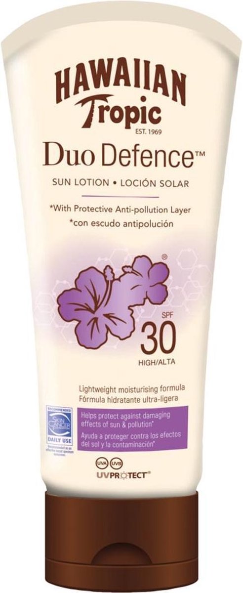 Hawaiian Tropic Duo Defence Sun Lotion Spf30 180ml
