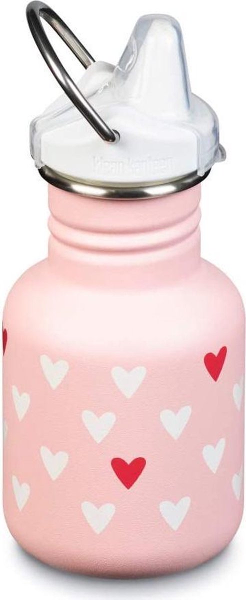 Klean Kanteen Drinkbeker Sippy tuitdop - MillenialHearts/roze/RVS - 355 ml