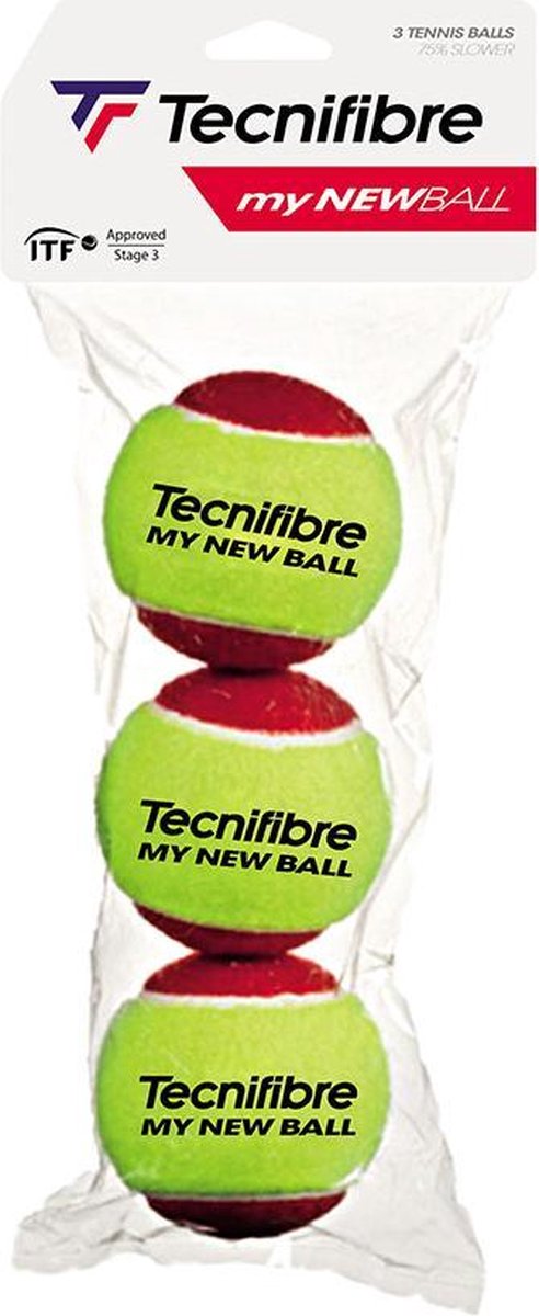 Tecnifibre My New Ball - Stage 3 - Rood - Tennisbal (3stuks)