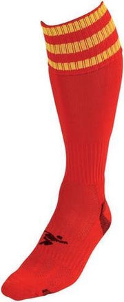Precision Voetbalsokken Pro Unisex Nylon Rood/geel Maat 40-44