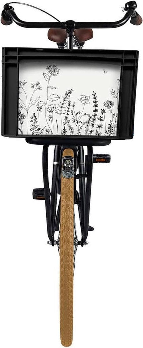 Fietskrat Bicibo Black white garden - groot