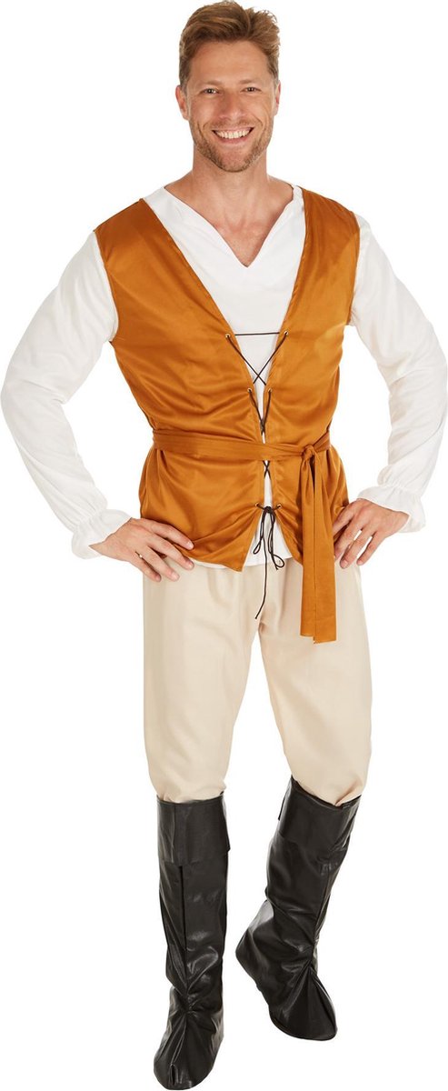 dressforfun - Herenkostuum boer uit de middeleeuwen S  - verkleedkleding kostuum halloween verkleden feestkleding carnavalskleding carnaval feestkledij partykleding - 301225