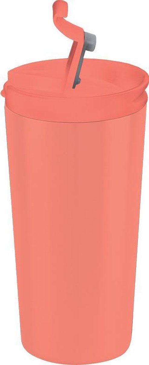 I-drink Thermosbeker Dubbelwandig 350 Ml Rvs Koraalrood