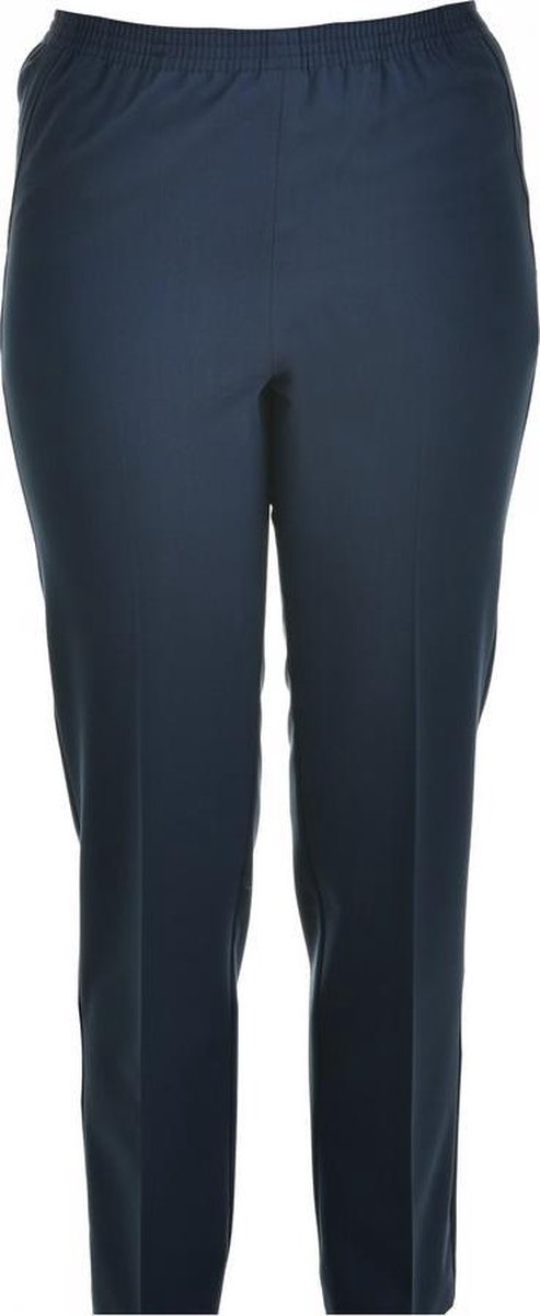 Sensia dames pantalon- elastiek - model Deva - korte lengtemaat - kleur marine blauw  - maat 46