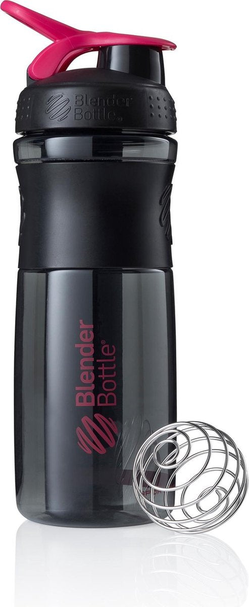 BlenderBottle™ SPORTMIXER Big Zwart/Fashion Roze met oog - Eiwitshaker / Bidon / Shakebeker  - 820 ml