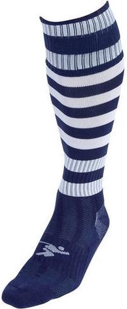 Precision Voetbalsokken Hooped Junior Donkerblauw/wit Mt 30-34