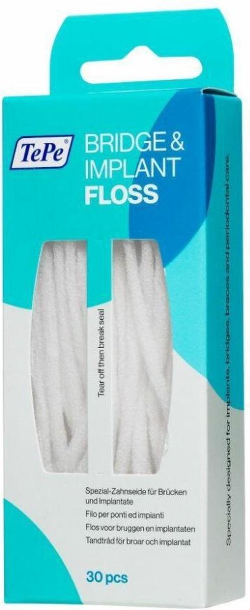 Tepe Floss Bridge & Implant - Flosapparaten - 30 stuks - Wit