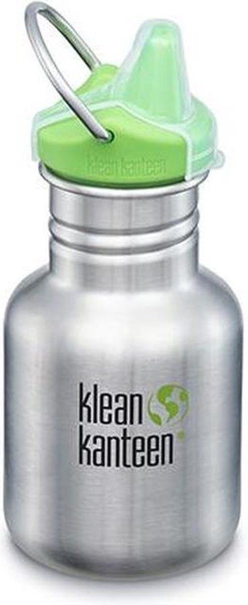 Kid Kanteen Sippy 12oz met beugel brushed – duurzaam -  drinkfles  – baby en kind – vervangbare sluitdop – BPA vrij – loodvrij – milieuvriendelijke productie
