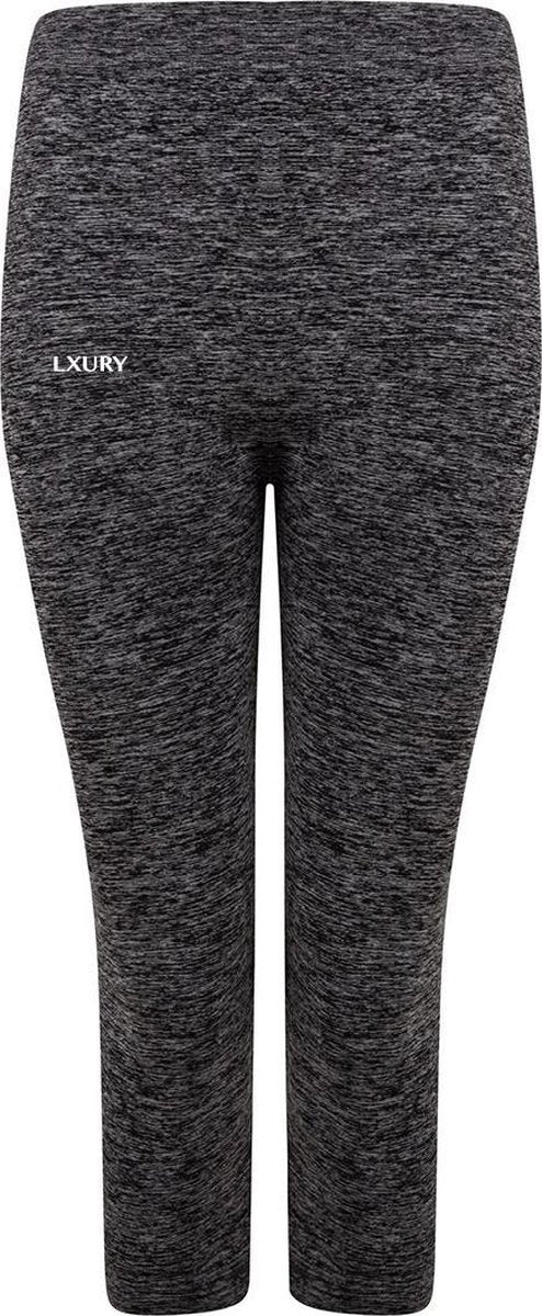 LXURY Dames Fade Cropped Sportlegging  Maat L/XL - Grijs - Driekwart Legging - 3/4 Broek - Relax - Dames Leggings - Yoga & Fitness - Hoge Taille - Legging