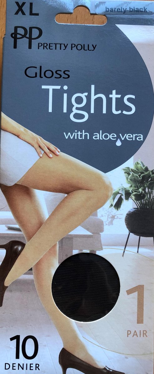Pretty Polly 10 denier gloss Tights with aloe vera - XL