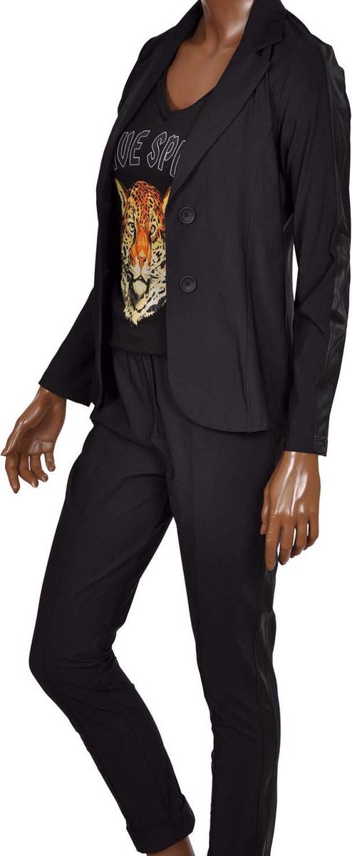 Travel stof bies blazer TRIPLE NINE exclusive zwart - Maat S