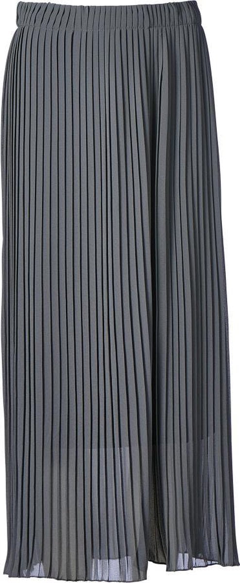Dames plisse rok donkergrijs lang | Maat Onze size