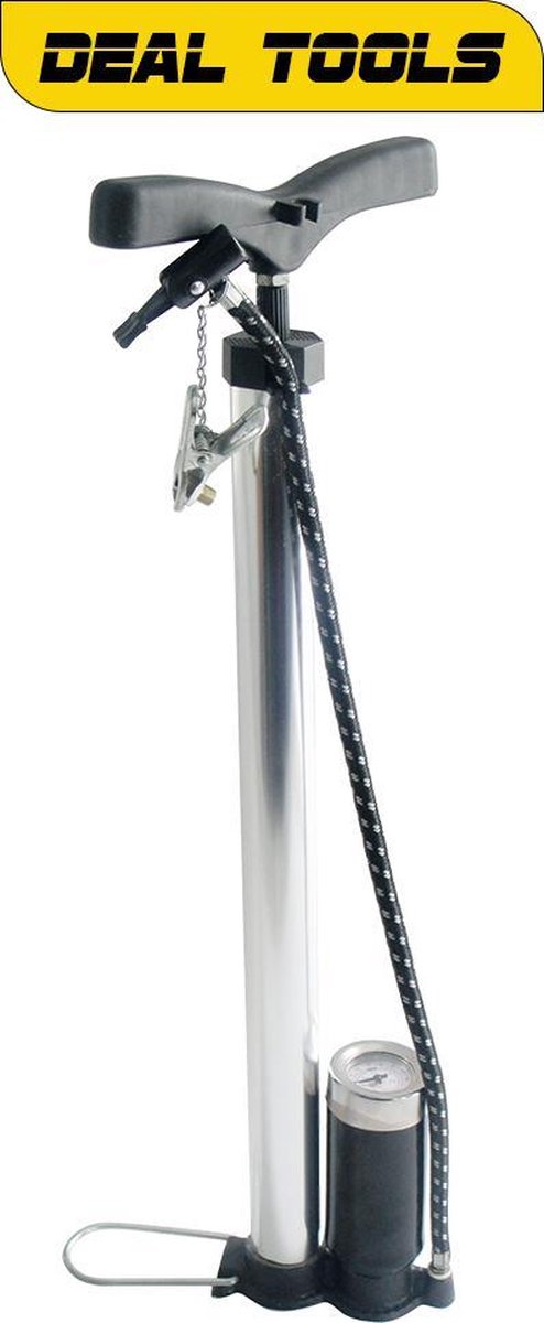 Deal Tools High Pressure Fietspomp Aluminium Met Manometer | 0-10 Bar
