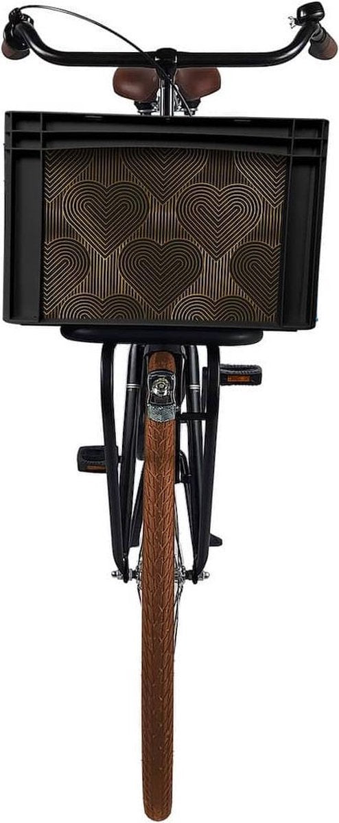 Fietskrat Bicibo Gold hearts - groot