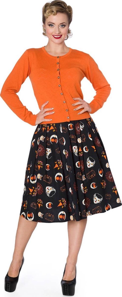 Banned Wendy 40's Pointelle Cardigan Oranje