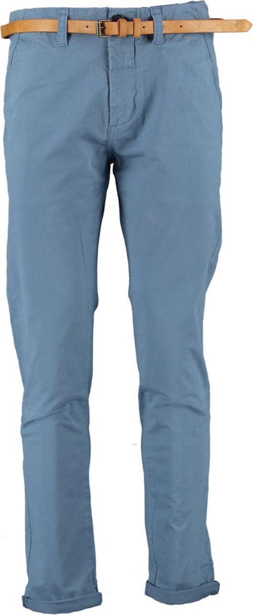 Dstrezzed blauwe modern fit chino twill katoen stretch - Maat W31-L34