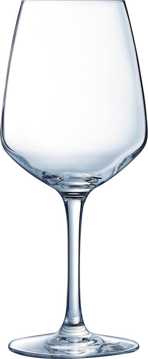 12x Stuks wijnglazen transparant 300 ml  - Wijnglas voor rode of witte wijn op voet