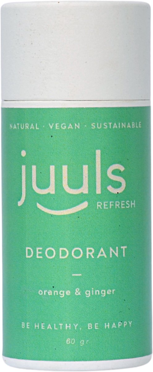 Juuls Care Vegan Deodorant - Orange & Ginger - Zonder Aluminium - 100% Natuurlijk - Halal - Papieren Koker - 60 gr
