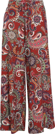 Cassis - Broek met kasjmierprint - Oranjerood