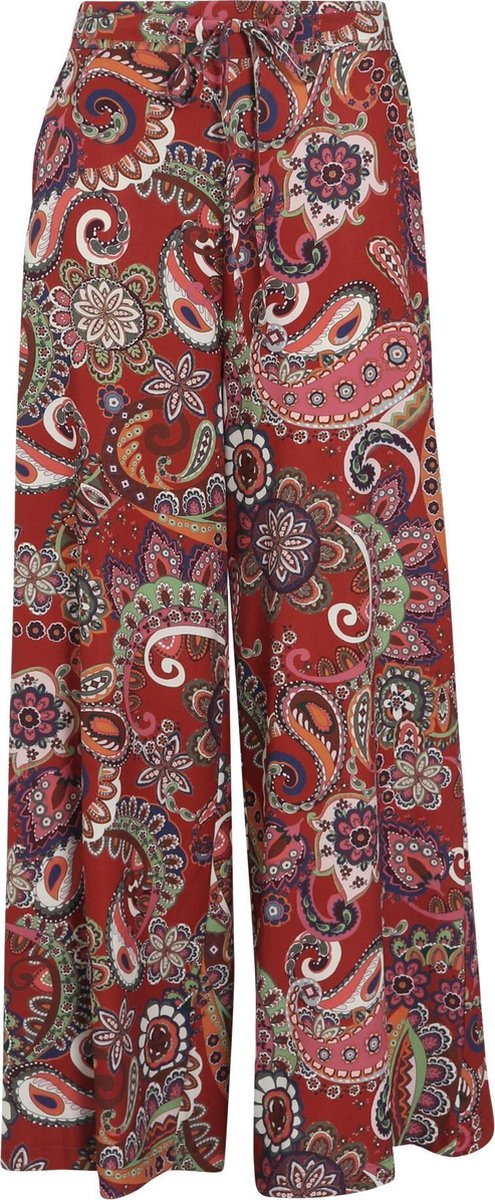 Cassis - Broek met kasjmierprint - Oranjerood
