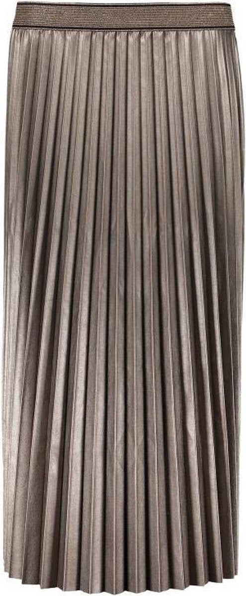 Skirt Shiny Plisse Lurex Waistband 06804 10 Bronze