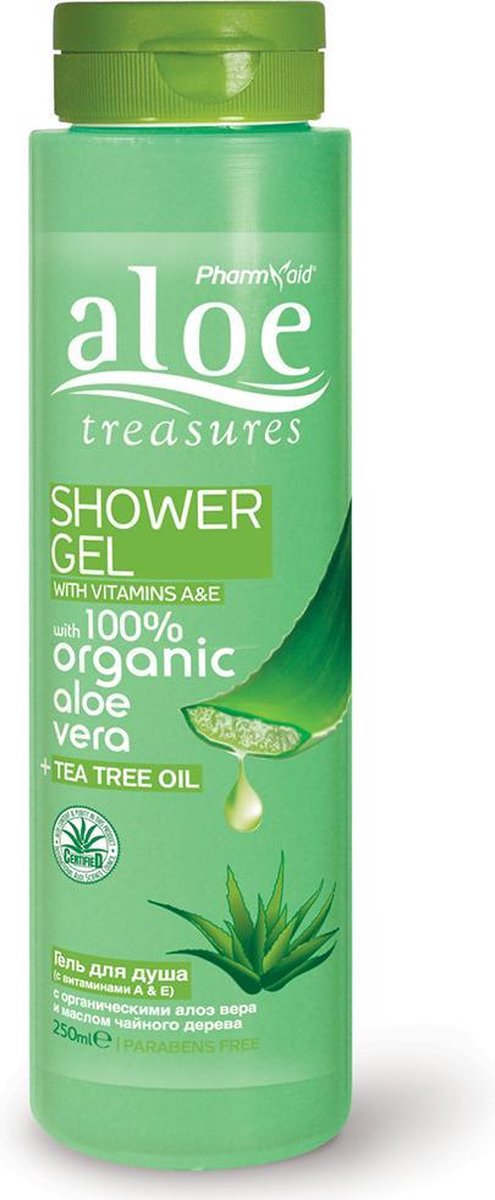 Pharmaid Aloe Treasures Douchegel Tea Tree Oil  | Organic Aloe Vera | Skincare 250ml