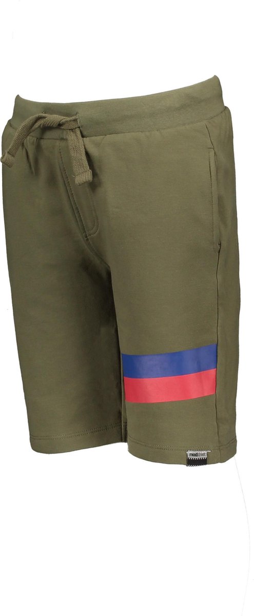 Moodstreet Jongens stoere jogging short - Khaki - Maat 146/152