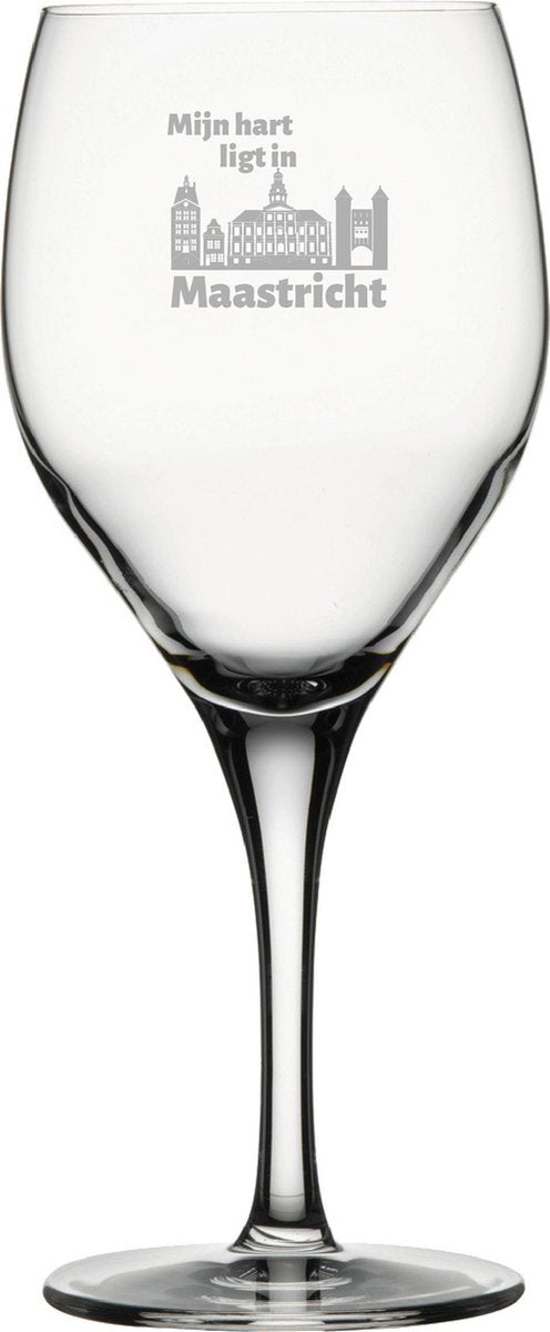 Gegraveerde witte wijnglas 34 cl Maastricht
