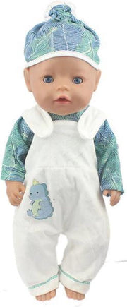 Dolldreams - Poppenkleding - Kleding Set Dinosaurus - Voor Poppen tot 43 CM
