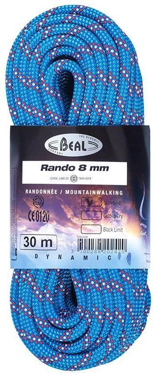 Beal Rando 8.0 tweelingtouw voor lastige passages 20 meter