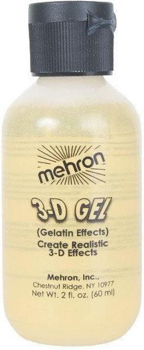 Mehron 3-D Gel voor het maken van wonden en littekens - transparant - 60 ml