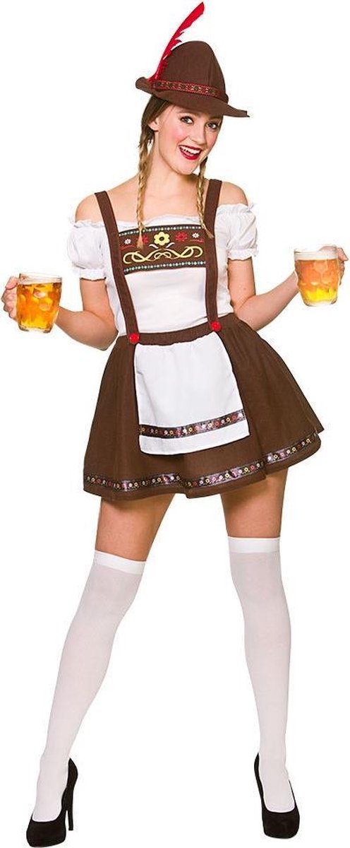 Dirndl Alja | Oktoberfest Kleding Vrouw | Maat L | Kort