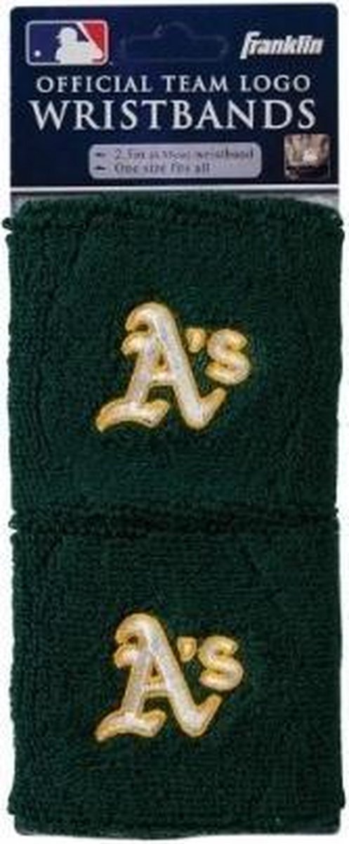 Franklin MLB 2.5 Inch Wristbands Oakland Athletics Zweetband
