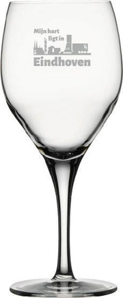 Gegraveerde witte wijnglas 34 cl Eindhoven