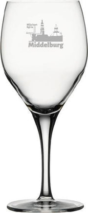 Gegraveerde witte wijnglas 34 cl Middelburg
