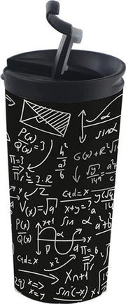 I-drink Thermosbeker Mathematic Dubbelwandig 350 Ml Rvs Zwart