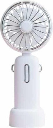 WT-F40 Huishoudelijke Outdoor Handheld Flip Fan Portable USB Retro Opvouwbare Desktop Fan (Pearl White)