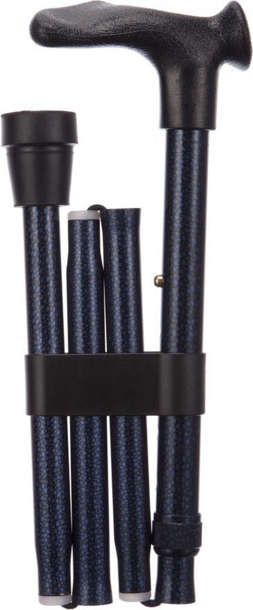 Opv wandelstok comfort Blue-Ice Rechts - Adj folding cane comfort grip blue ice R