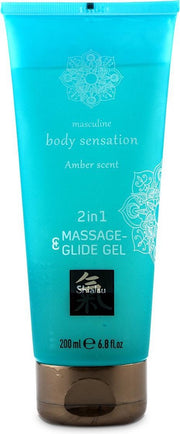 HOT SHIATSU 2-IN-1 AMBER SCENT - Massageolie En Glijmiddel - 200ML