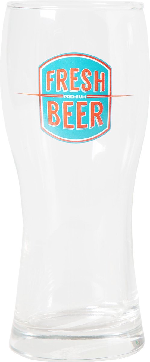 Durobor Fresh Beer Bierglas - 0.51 l - Met opdruk Blauw - 6 Stuks