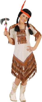 Beige indianenkostuum voor meisjes - Verkleedkleding